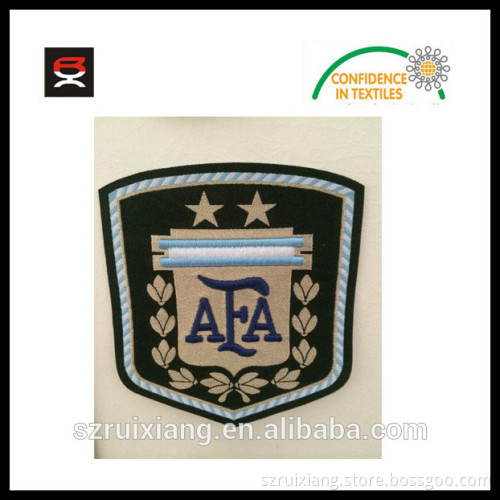 Embroidered letters woven patch for world cup jersey 2014